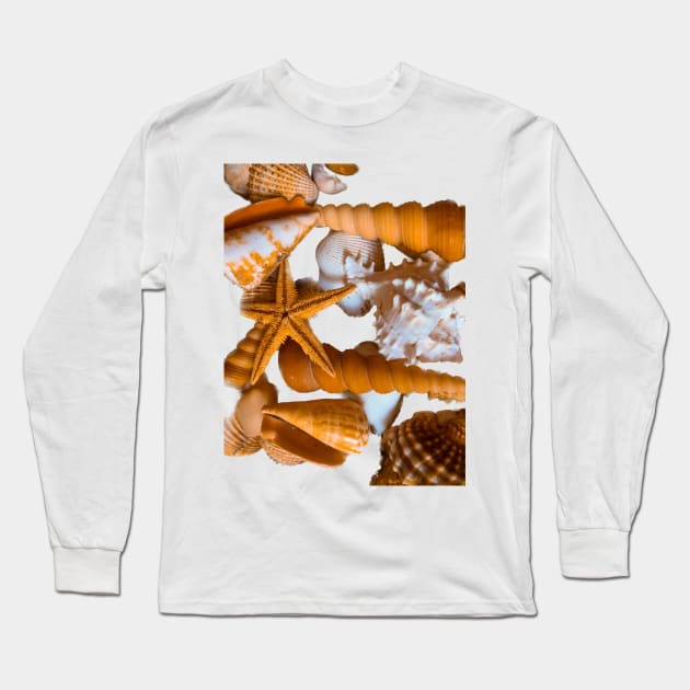 Holidays Beach Summer Seashells Long Sleeve T-Shirt by eleonoraingrid